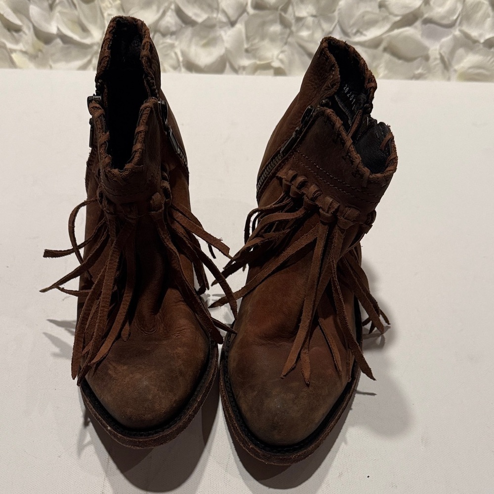 LIBERTY Black Rustic Brown Ankle Booties